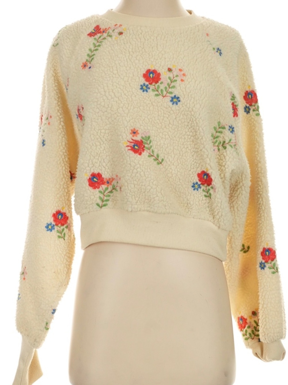 Urban Outfitters cropped sweater with floral embroidery